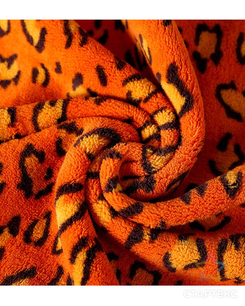 Антистатическая сверхмягкая трикотажная Коралловая флисовая ткань с красивым леопардовым принтом для банного полотенца арт. АЛБ-1006-1-АЛБ001600406874411 2