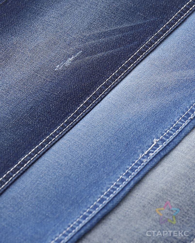Эластичная джинсовая ткань цвета индиго из хлопка и спандекса для мужчин арт. АЛБ-1045-1-АЛБ001600426129183 3