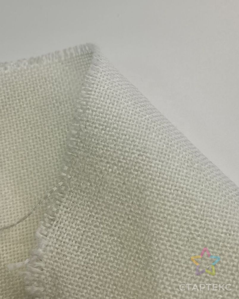 Оптовая продажа PFP белая текстурированная льняная ткань для покрытия арт. АЛБ-1126-1-АЛБ001600442487365 4