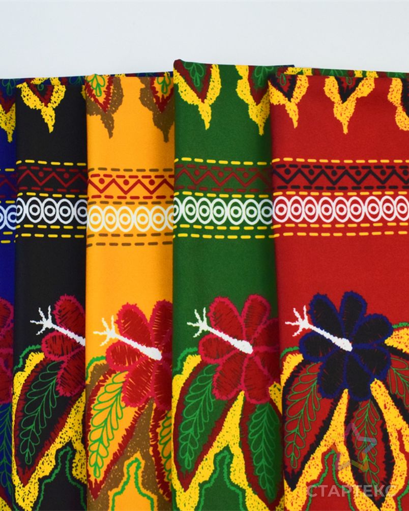 Красочный цветочный узор цифровая печать сатин остров стиль одежды ткань арт. АЛБ-1170-1-АЛБ001600457611886 6