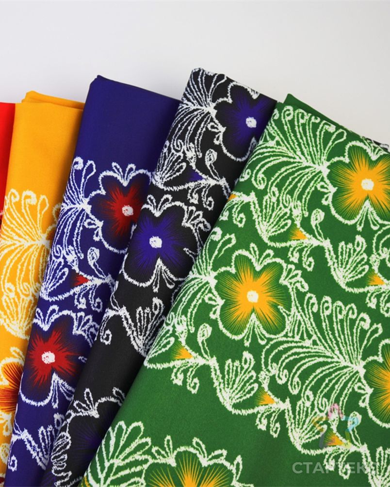 Красочный цветочный узор цифровая печать сатин остров стиль одежды ткань арт. АЛБ-1173-1-АЛБ001600457667710 2