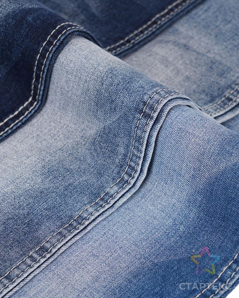 Красивая синяя джинсовая ткань 10 унций, джинсовая ткань, джинсовая ткань, необработанная джинсовая ткань арт. АЛБ-1229-1-АЛБ001700005241450