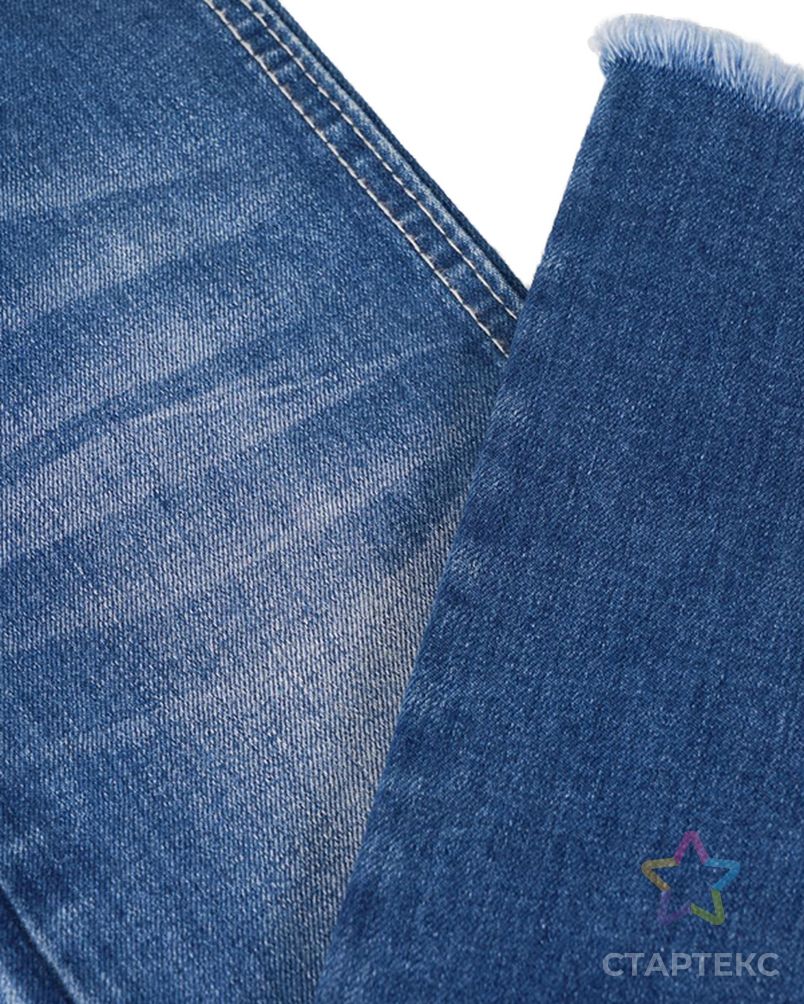 Красивая синяя джинсовая ткань 10 унций, джинсовая ткань, джинсовая ткань, необработанная джинсовая ткань арт. АЛБ-1229-1-АЛБ001700005241450 3