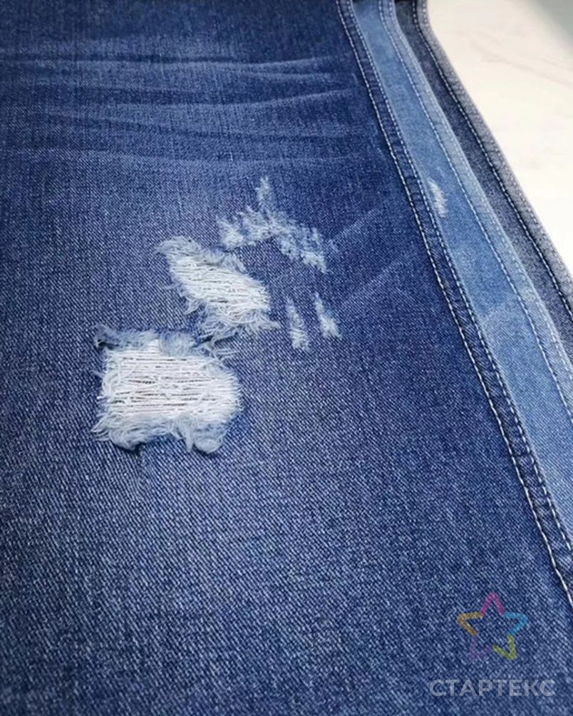 Красивая стрейчевая джинсовая ткань, вьетнамская джинсовая ткань арт. АЛБ-1263-1-АЛБ000060185530332