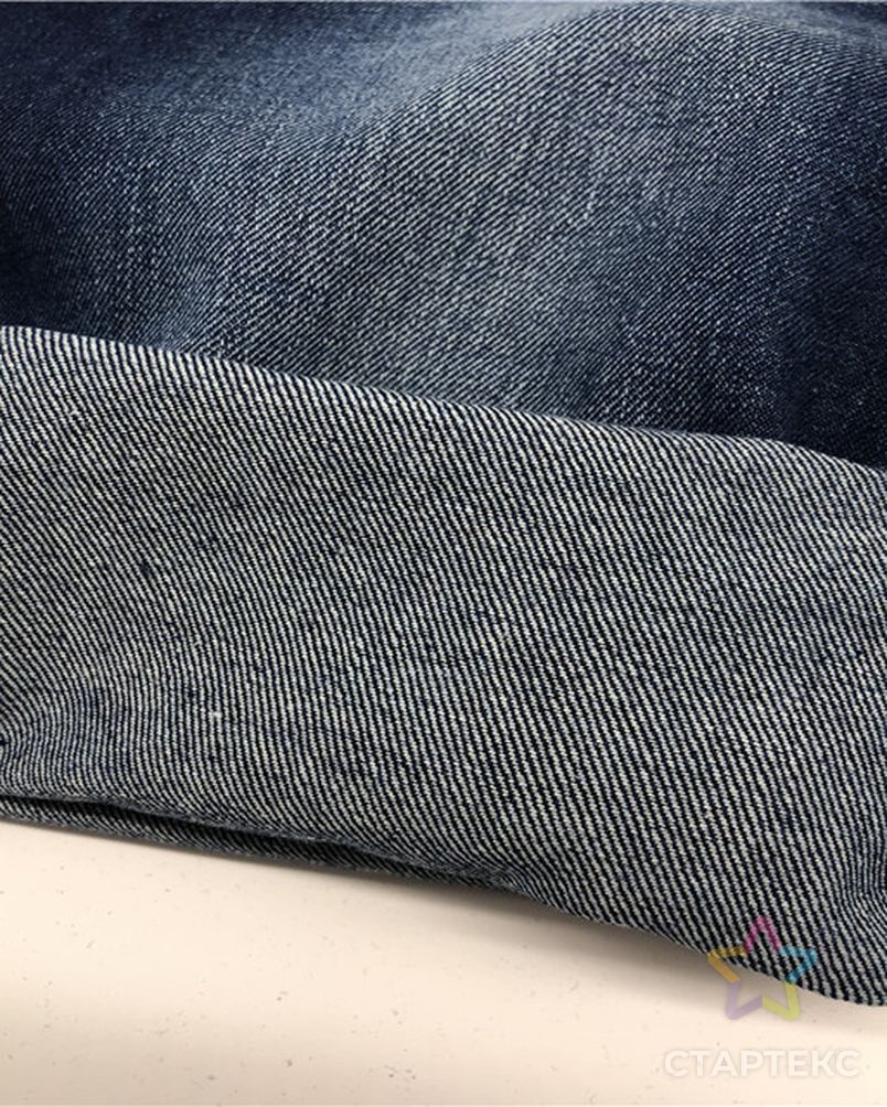 Красивая стрейчевая джинсовая ткань, вьетнамская джинсовая ткань арт. АЛБ-1263-1-АЛБ000060185530332 4