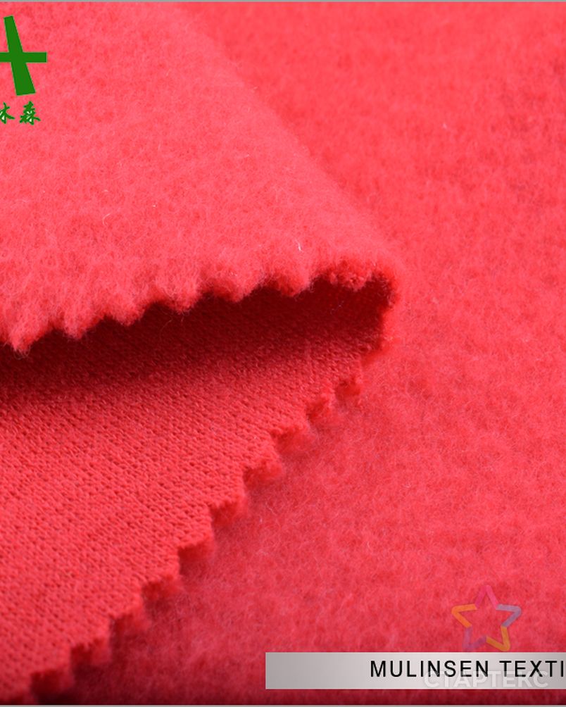Mulinsen текстиль дешевый трикотаж 100% полиэстер крученая кисть одна сторона флис зимняя ткань арт. АЛБ-1341-1-АЛБ000060667907013 3