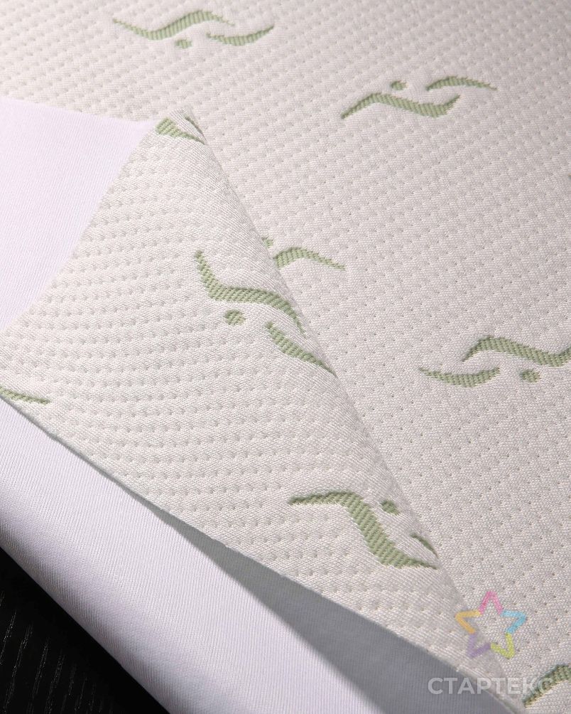 Водонепроницаемая моющаяся бамбуковая жаккардовая ламинированная ткань для домашнего текстиля арт. АЛБ-1396-1-АЛБ000060746177728