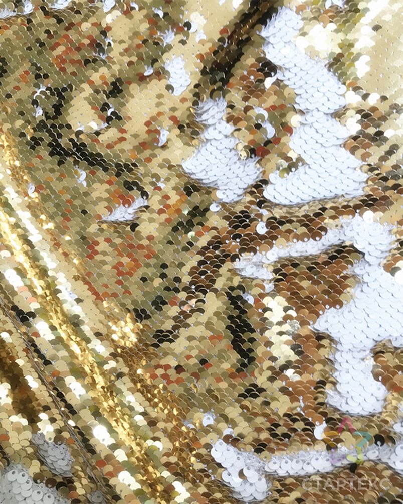 Сделанная на заказ двухсторонняя сублимационная Двусторонняя золотая русалка печатная блестящая ткань арт. АЛБ-1413-1-АЛБ000060759850157