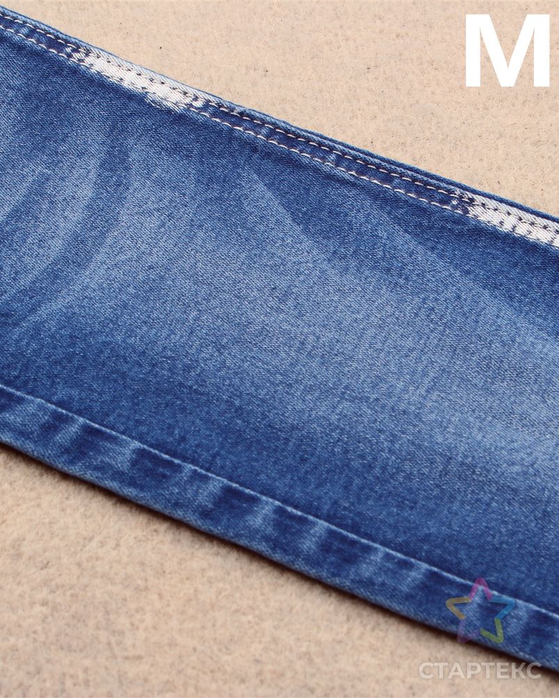 Стрейчевая джинсовая ткань из хлопка и полиэстера с высоким содержанием спандекса для женщин и детей арт. АЛБ-1421-1-АЛБ000060766641733 4