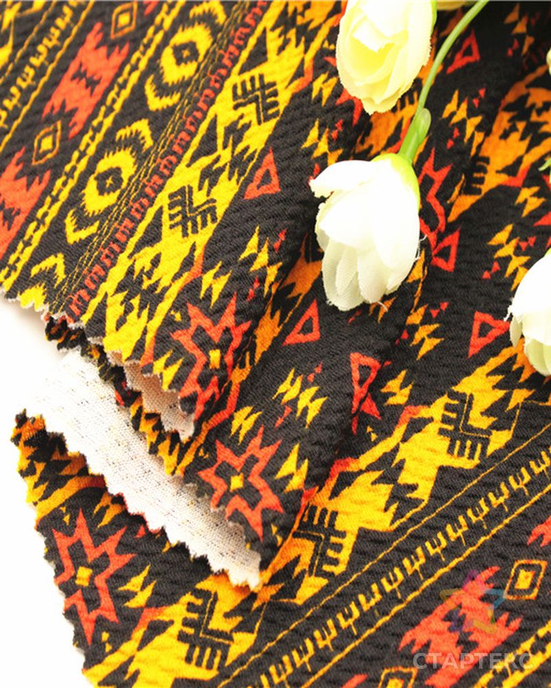 Лучшая цена, двусторонняя трикотажная африканская ткань для одежды из полиэстера и спандекса с рисовым жаккардом арт. АЛБ-1515-1-АЛБ000060838753058 2