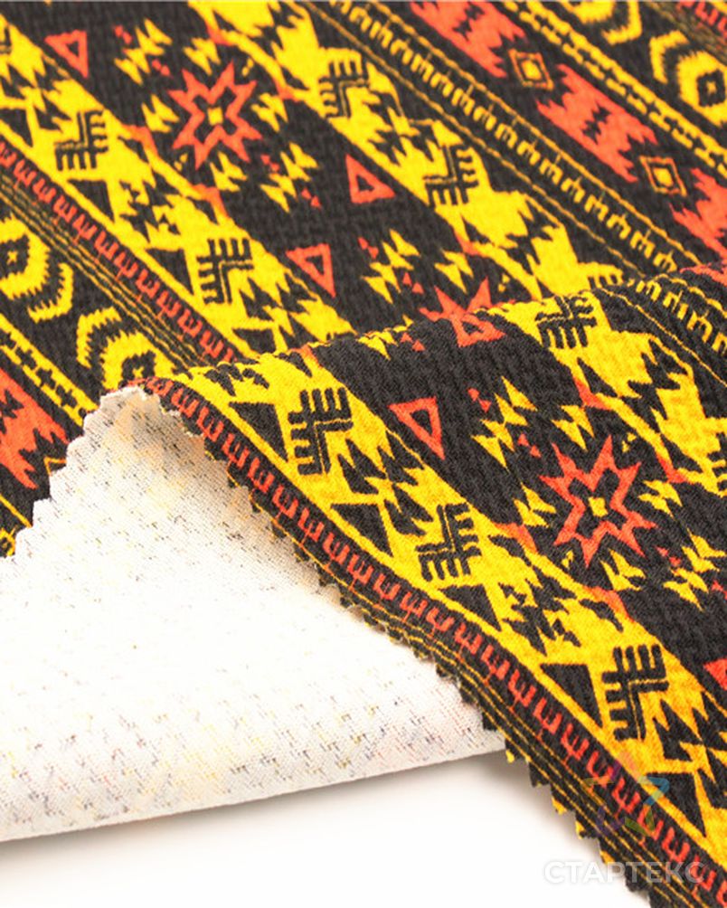 Лучшая цена, двусторонняя трикотажная африканская ткань для одежды из полиэстера и спандекса с рисовым жаккардом арт. АЛБ-1515-1-АЛБ000060838753058 3