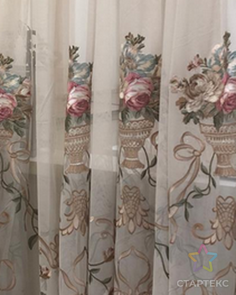 JBL Роскошная прозрачная ткань для гостиной в европейском стиле с вышивкой арт. АЛБ-1519-1-АЛБ000060840822899 2