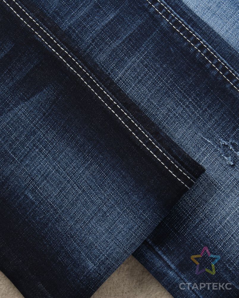 Q009-6A-B 10,5 oz cross slub хлопок полиэстер спандекс джинсовая ткань высокого качества арт. АЛБ-1551-1-АЛБ000062033174574 2