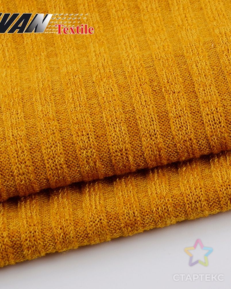 Европейский OEM желтый супер полиэстер спандекс 4x4 ребристая трикотажная ткань для платья свитера арт. АЛБ-1614-1-АЛБ000062218397320 2