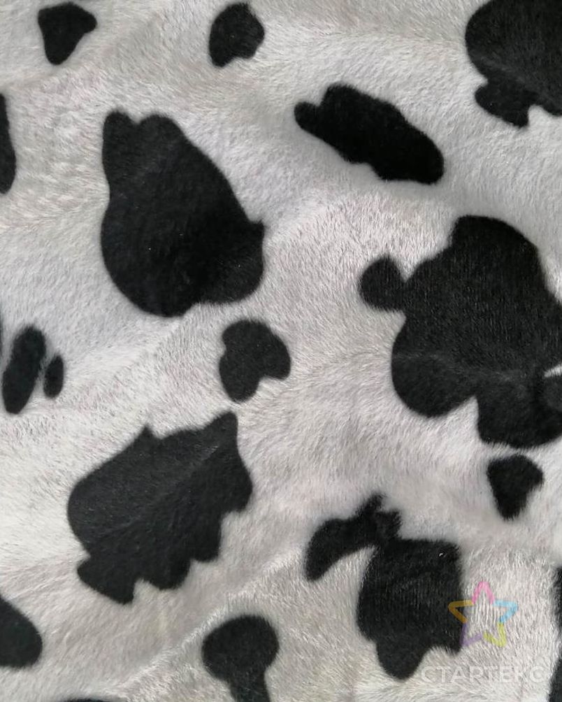 Бесплатный образец, 100% полиэстер, черно-белая Вельветовая ткань с рисунком животных, корова, принт для дивана арт. АЛБ-1643-1-АЛБ000062255650321 4