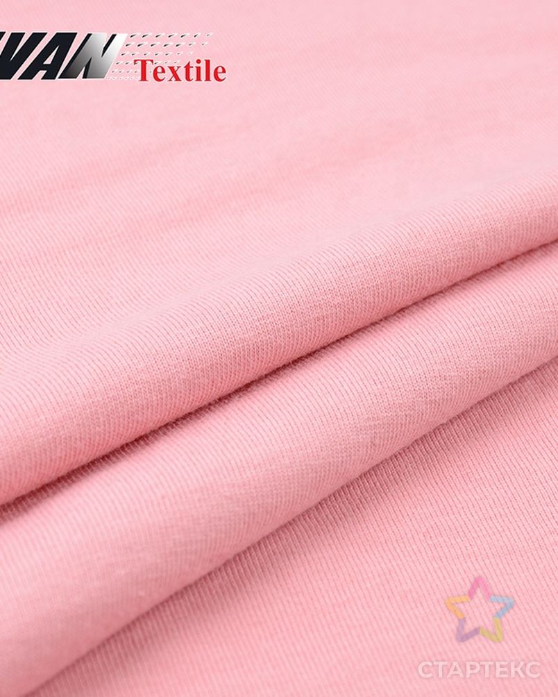 Custom solid color plain dyed CVC knitted french terry brushed 50% cotton 50% polyester fabric for sweatshirt арт. АЛБ-1657-1-АЛБ000062282570692 3