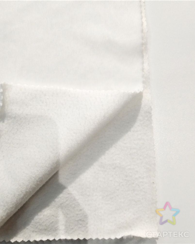 Бесплатный образец 100 полиэстер трикотажная ткань просто модная белая плюшевая велюровая ткань арт. АЛБ-1777-1-АЛБ000062462107512 4
