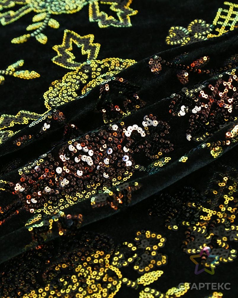 Новинка 2020, сетчатая бархатная тянущаяся кружевная ткань с блестками Хамелеон для женского платья арт. АЛБ-1779-1-АЛБ000062463283666