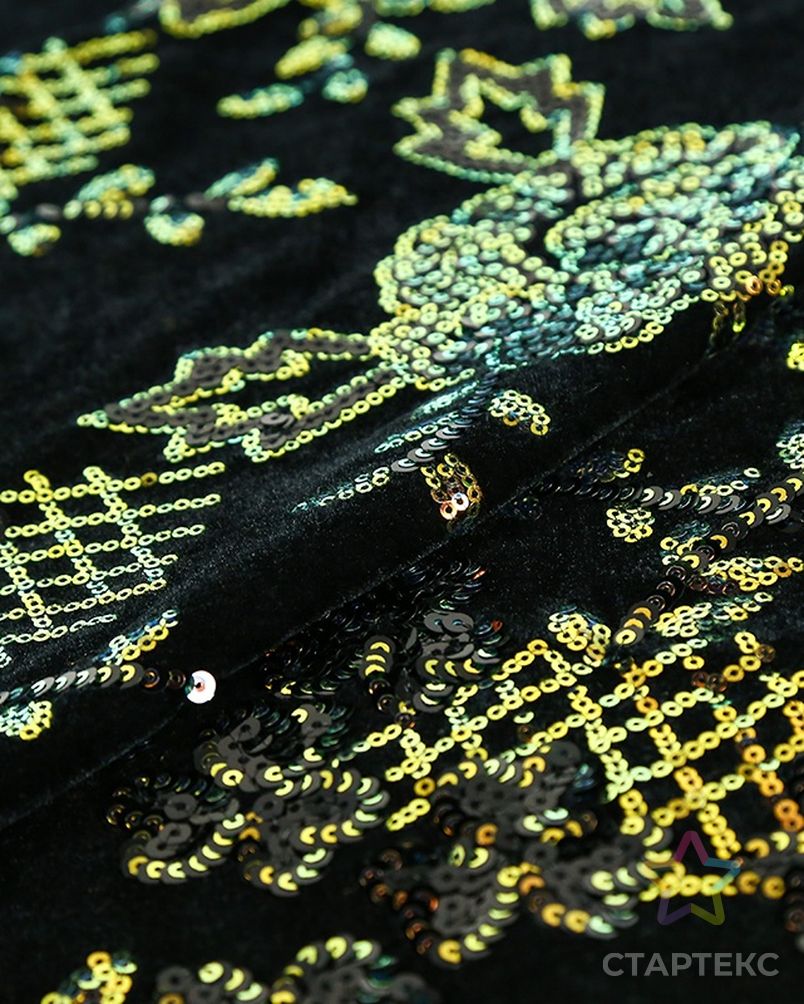 Новинка 2020, сетчатая бархатная тянущаяся кружевная ткань с блестками Хамелеон для женского платья арт. АЛБ-1779-1-АЛБ000062463283666 4