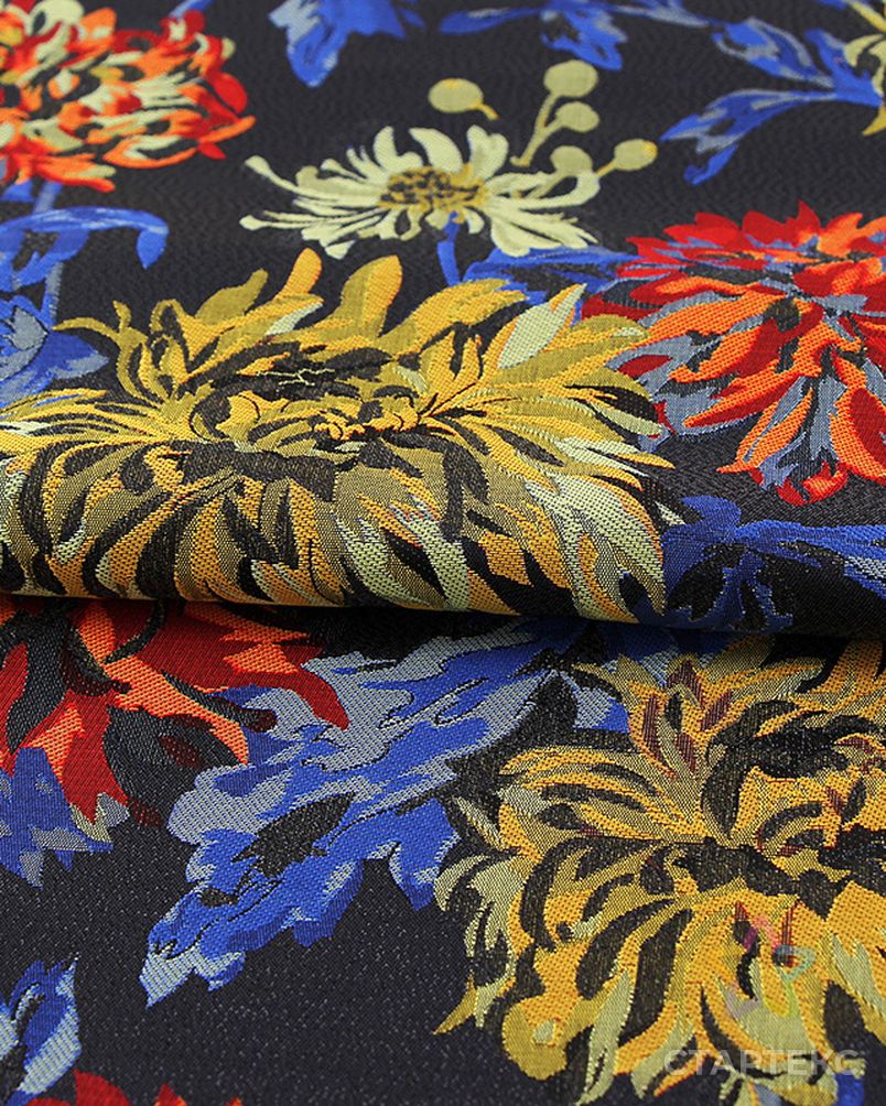 Роскошная жаккардовая ткань во французском стиле с цветочным принтом для платья арт. АЛБ-1795-1-АЛБ000062475286072 5
