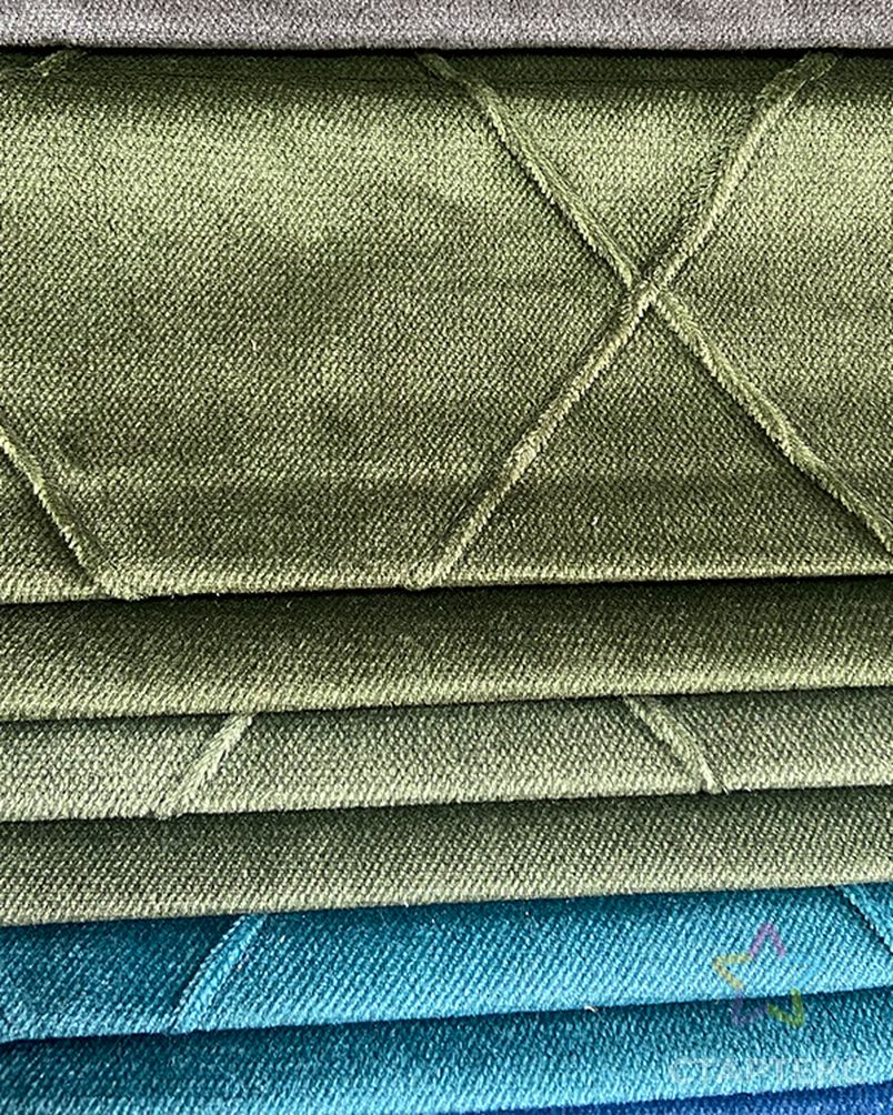Бесплатный образец, 100% полиэфирная ткань для вязания обивки, Голландская тисненая бархатная ткань для дивана арт. АЛБ-1830-1-АЛБ000062507287705 2