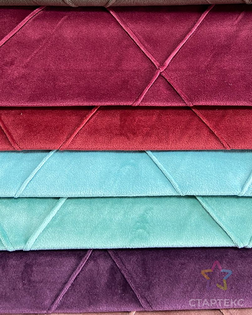 Бесплатный образец, 100% полиэфирная ткань для вязания обивки, Голландская тисненая бархатная ткань для дивана арт. АЛБ-1830-1-АЛБ000062507287705 5
