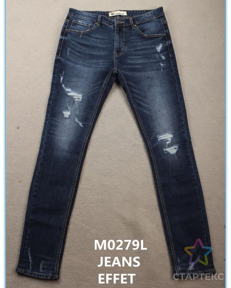 11 унций, глубокий синий хлопок, стрейч, плотная джинсовая ткань арт. АЛБ-1841-1-АЛБ000062515498267 4
