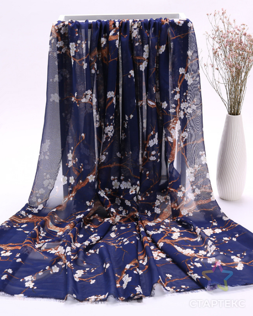 Новейший дизайн, женское платье из полиэстера, шелковая шифоновая ткань с цветочным принтом от производителя арт. АЛБ-1850-1-АЛБ000062537261588