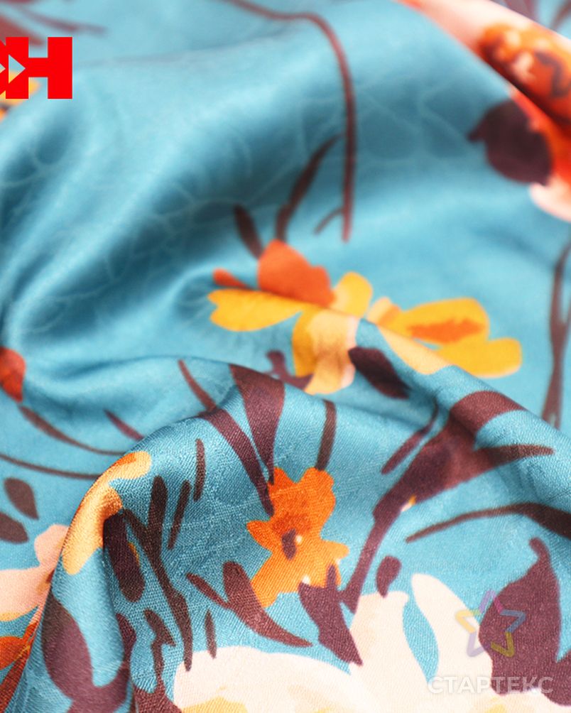 Производители Kahn, атласная ткань, эластичный текстильный материал, ткань для худи с принтом арт. АЛБ-1909-1-АЛБ000062593322739 4