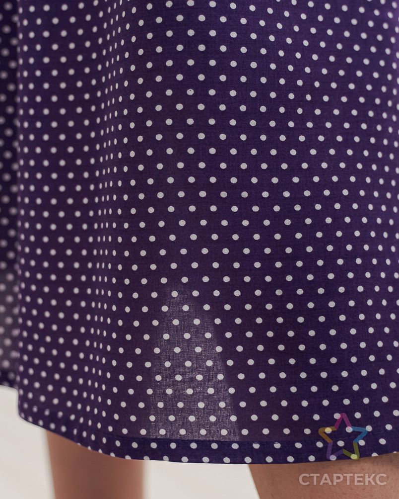 Платье женское из штапеля Лолита горох на фиолетовом арт. АМД-2702-7-АМД18076981.00007 2