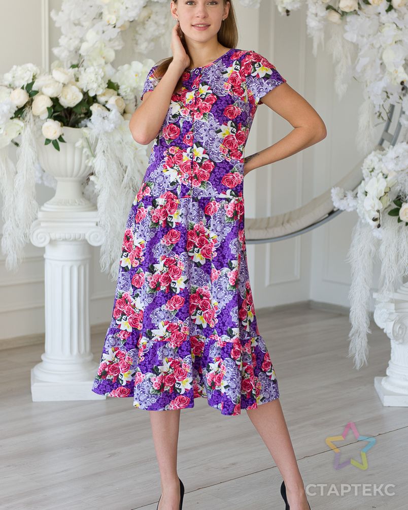 Платье женское из кулирки Кармелита фиолетовый арт. АМД-2103-4-АМД17953173.00004 7