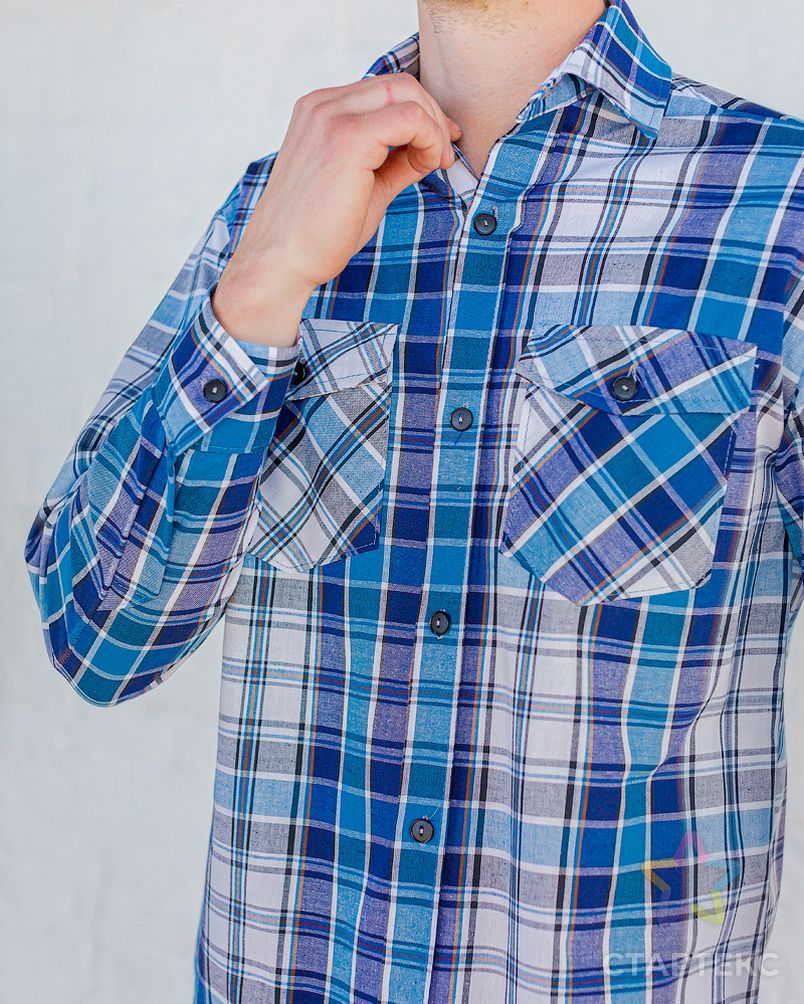 Шотландка мужская рубашка арт. АМД-1272-7-АМД17927746.00007 2