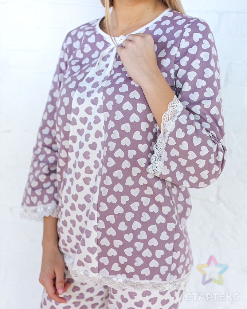 Пижама женская из футера Капучино с бриджами арт. АМД-1334-1-АМД17927808.00001 6