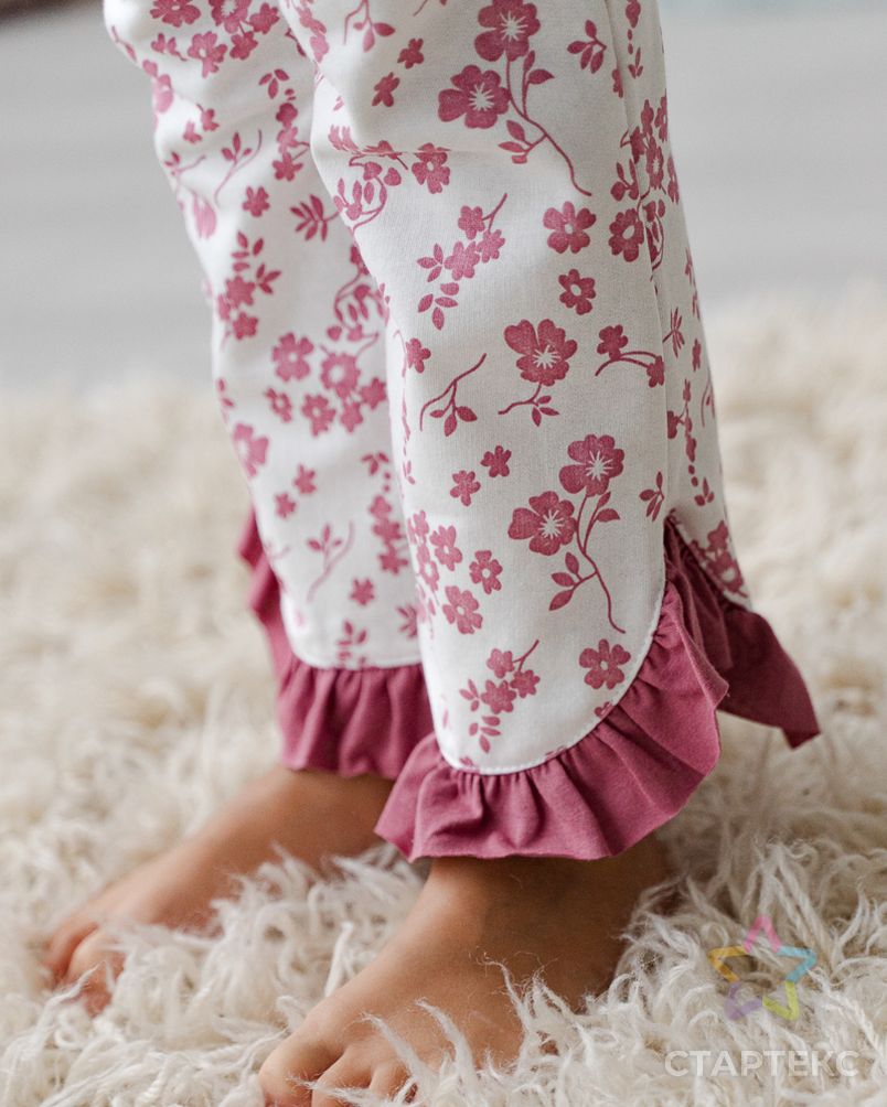 Пижама детская Катя розовые цветы на белом арт. АМД-1659-1-АМД17929601.00001 3