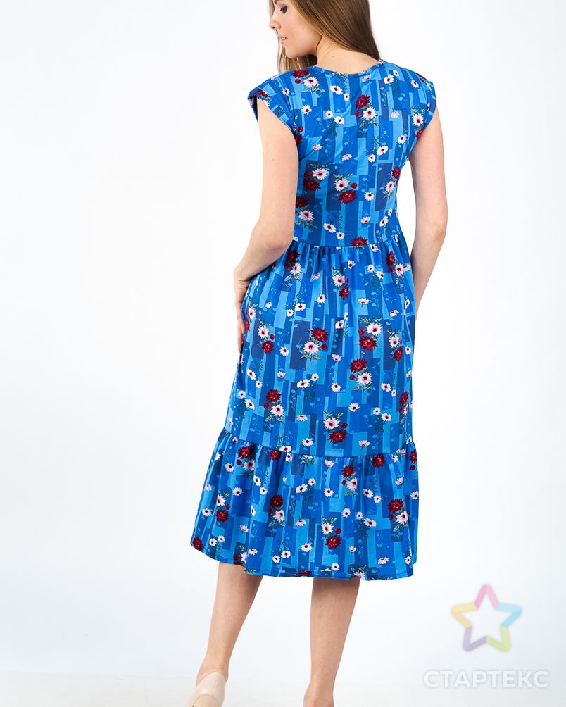 Платье женское из кулирки Шарлотта голубой арт. АМД-984-6-АМД17927458.00006 5