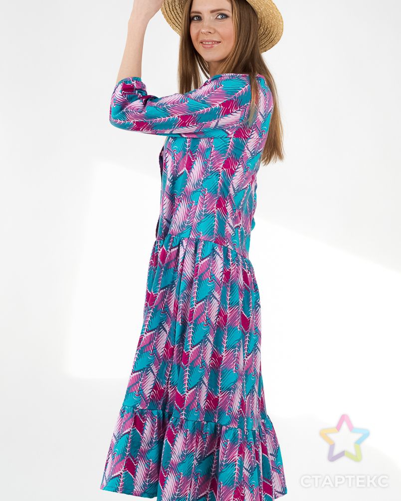 Платье женское из кулирки Софи бирюзовый арт. АМД-1129-2-АМД17927603.00002 3