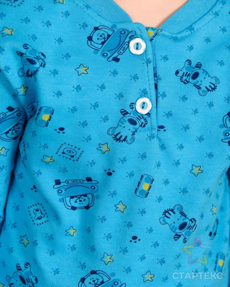 Пижама детская из интерлока Мишка синий арт. АМД-1423-3-АМД17927897.00003 4