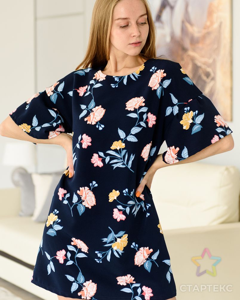 Платье женское из барби Барбара цветы арт. АМД-155-1-АМД17926629.00001 5