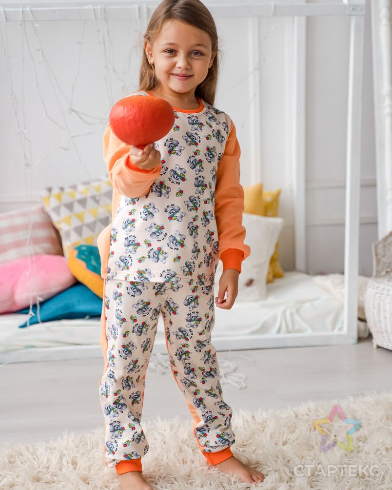 Костюм детский домашний Меган джемпер, брюки оранжевый арт. АМД-1224-5-АМД17927698.00005 3