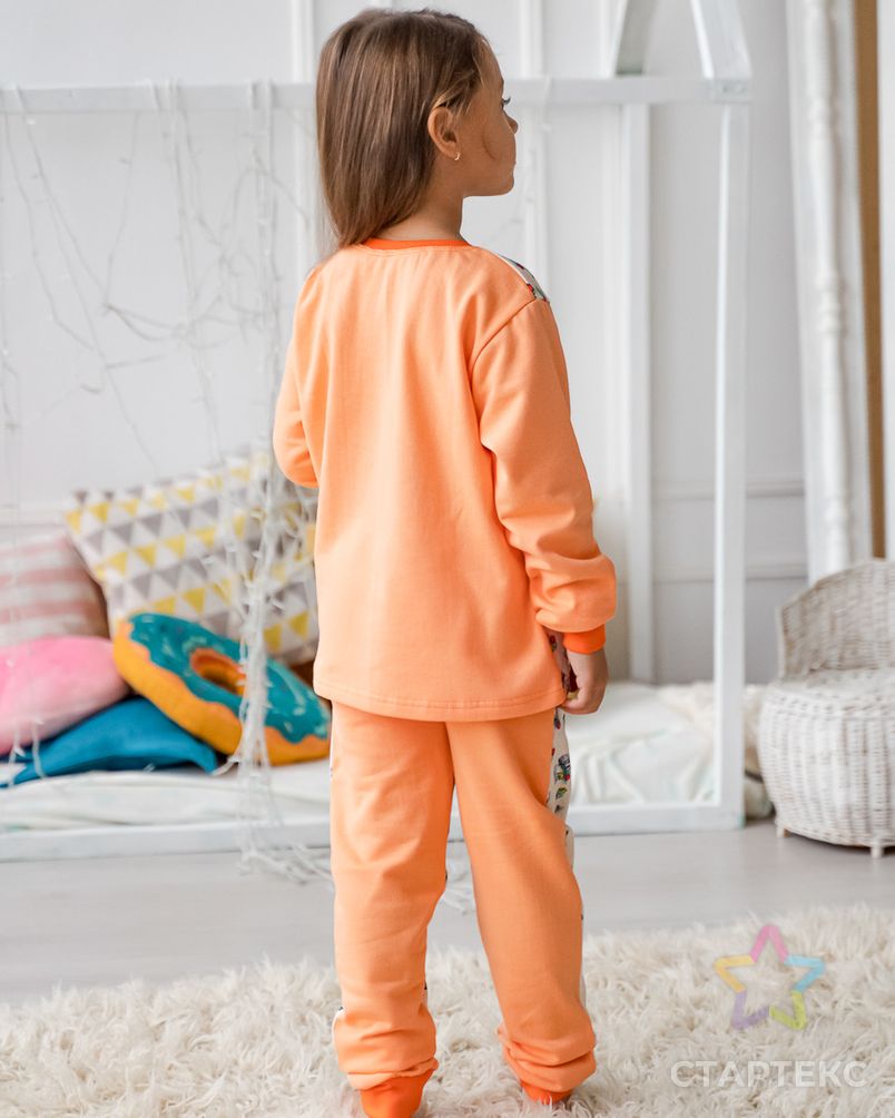 Костюм детский домашний Меган джемпер, брюки оранжевый арт. АМД-1224-5-АМД17927698.00005 4