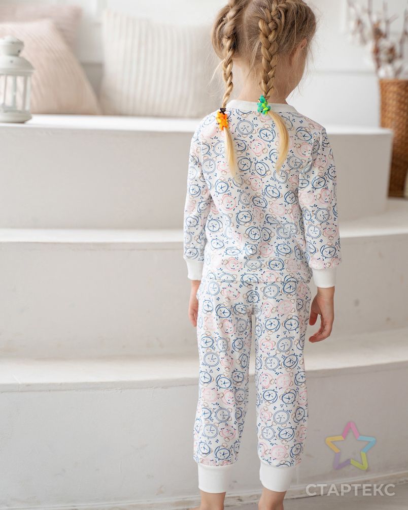 Пижама детская из джемпера и брюк из кулирки Соната часы арт. АМД-1293-3-АМД17927767.00003 3