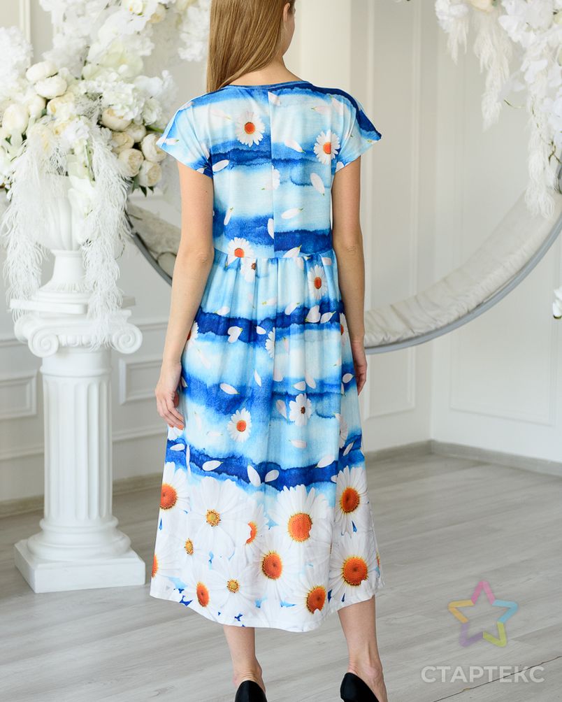 Платье женское из вискозы Лагуна голубой арт. АМД-1042-6-АМД17927516.00006 7