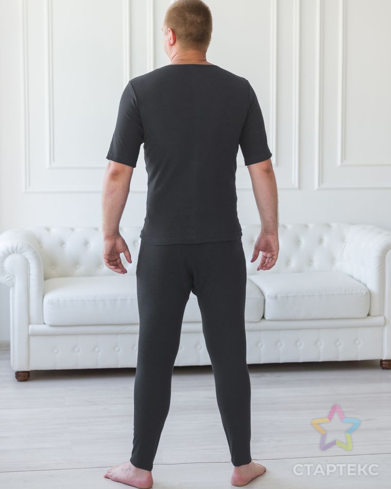 Комплект мужской из футболки и кальсон из кашкорсе серый арт. АМД-2029-2-АМД17942706.00002