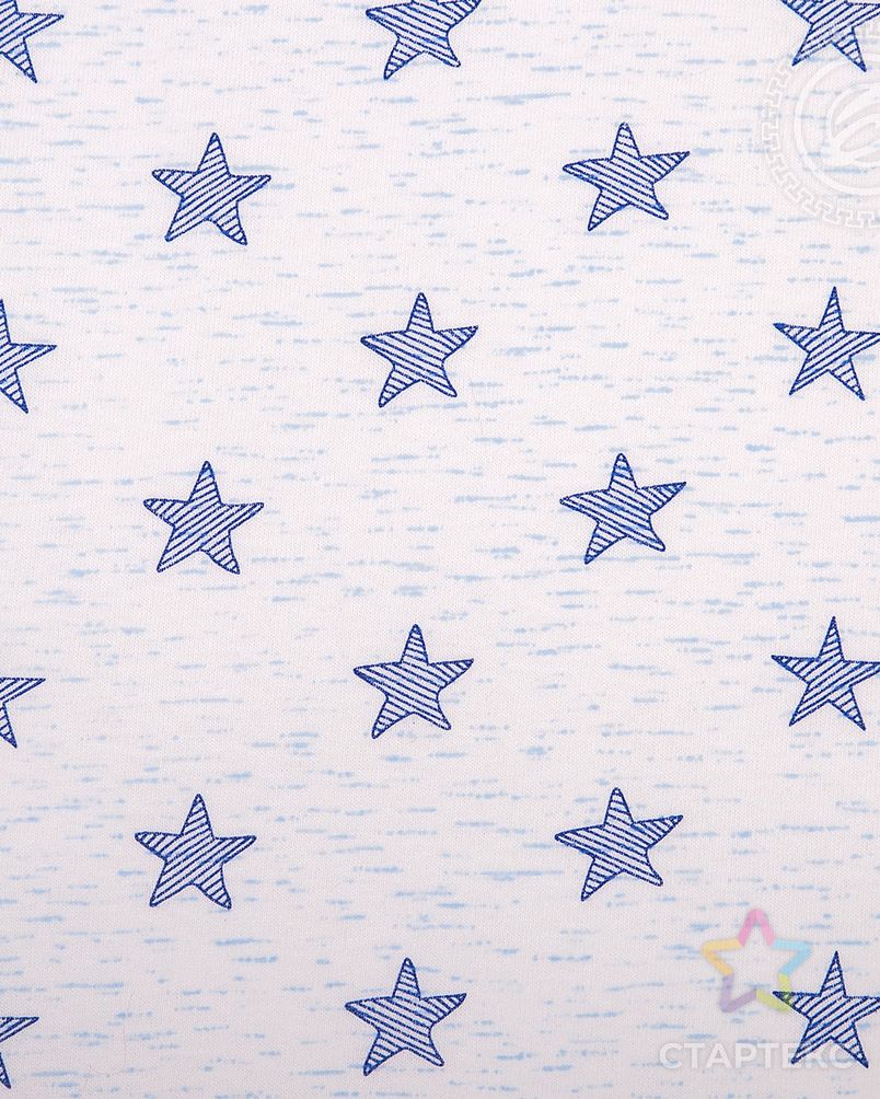 Простыня на резинке 'Звезды (голубой)' арт. АРТД-2581-2-АРТД0241564 2