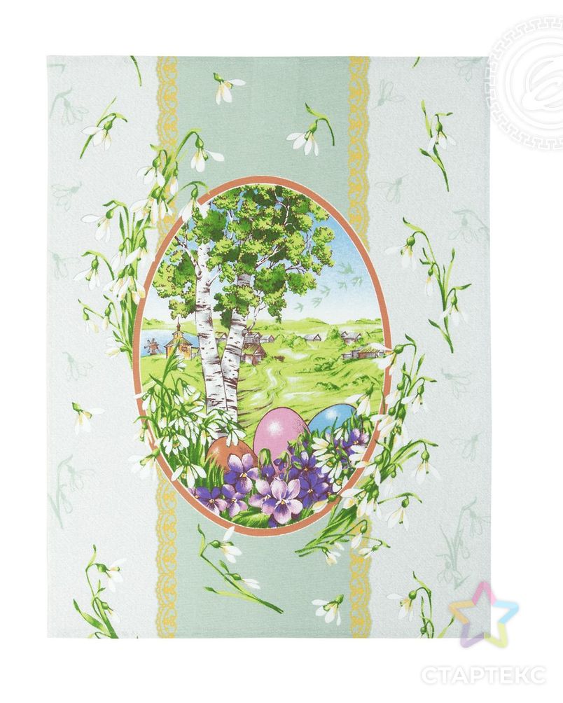 Набор полотенец из рогожки 'Весна' арт. АРТД-2967-3-АРТД0275727 4