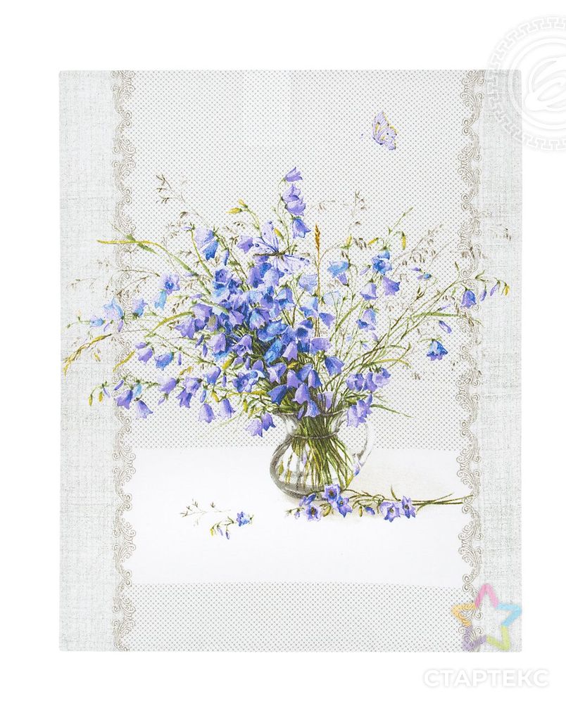 Набор полотенец из рогожки 'Полевые цветы' арт. АРТД-3010-4-АРТД0275352 3