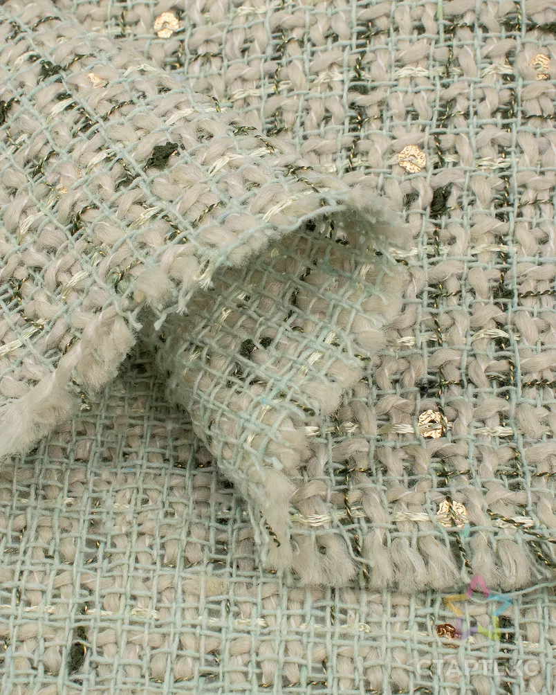 Букле с люрексом и пайеткой арт. БКЛ-57-4-25759.004 - рис. 4