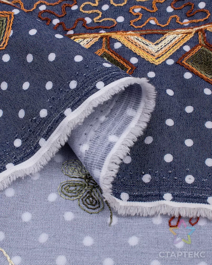 Джинс стрейч вышивка арт. ДЖВ-9-1-26474.003 - рис. 3