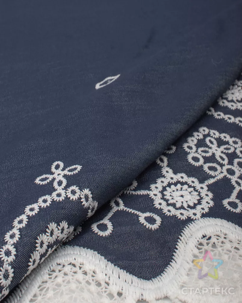 Джинс стрейч вышивка арт. ДЖВ-4-1-21375.002 - рис. 2