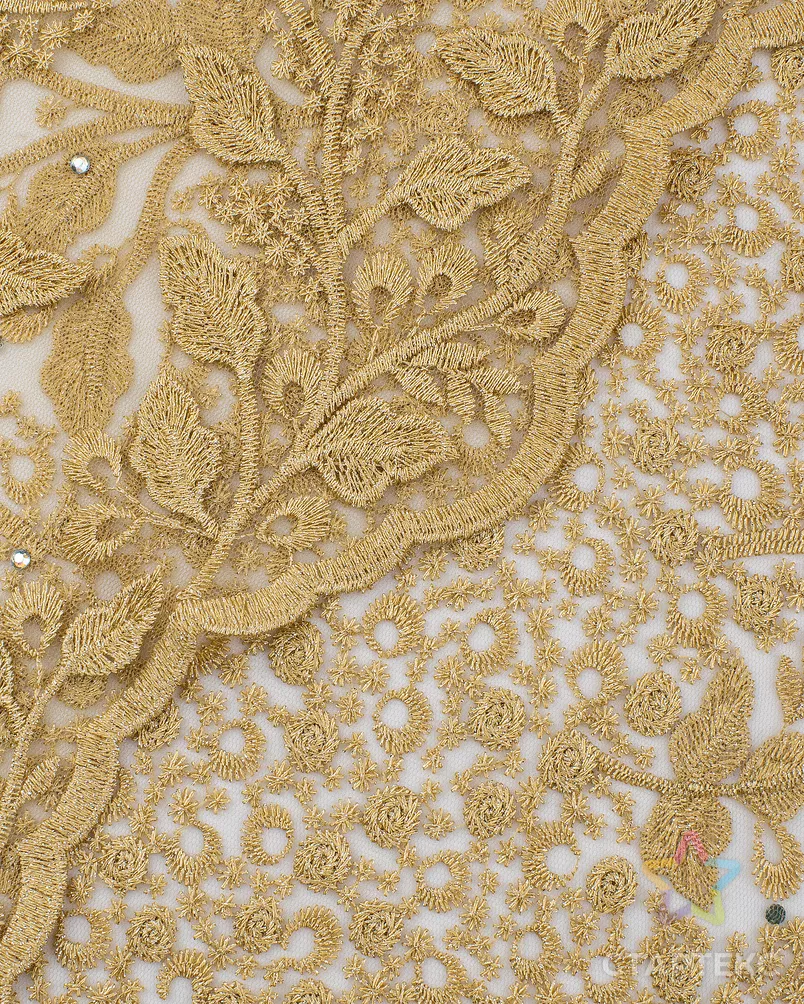 Вышивка на сетке с люрексом и стразами арт. СВС-110-1-26300.005 - рис. 4